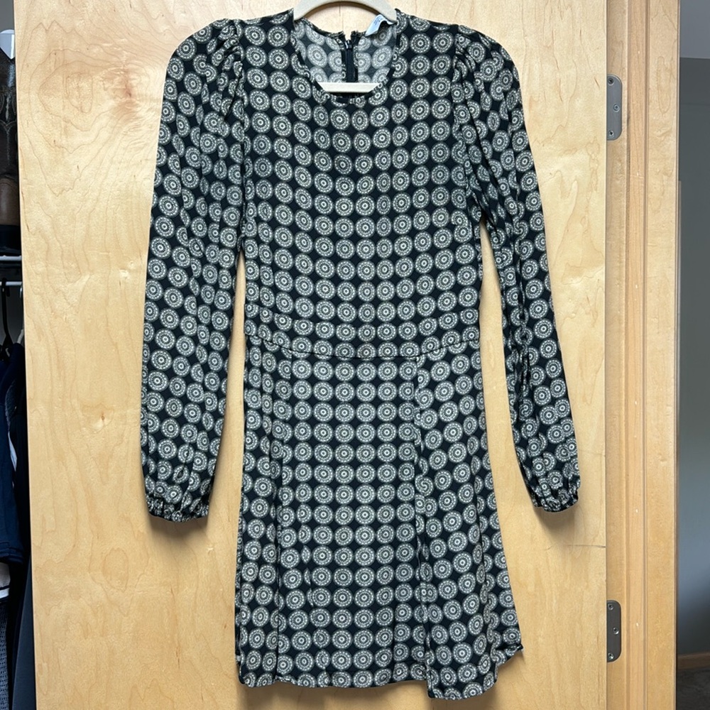 & Other Stories Black and Cream Dress Size 6/38